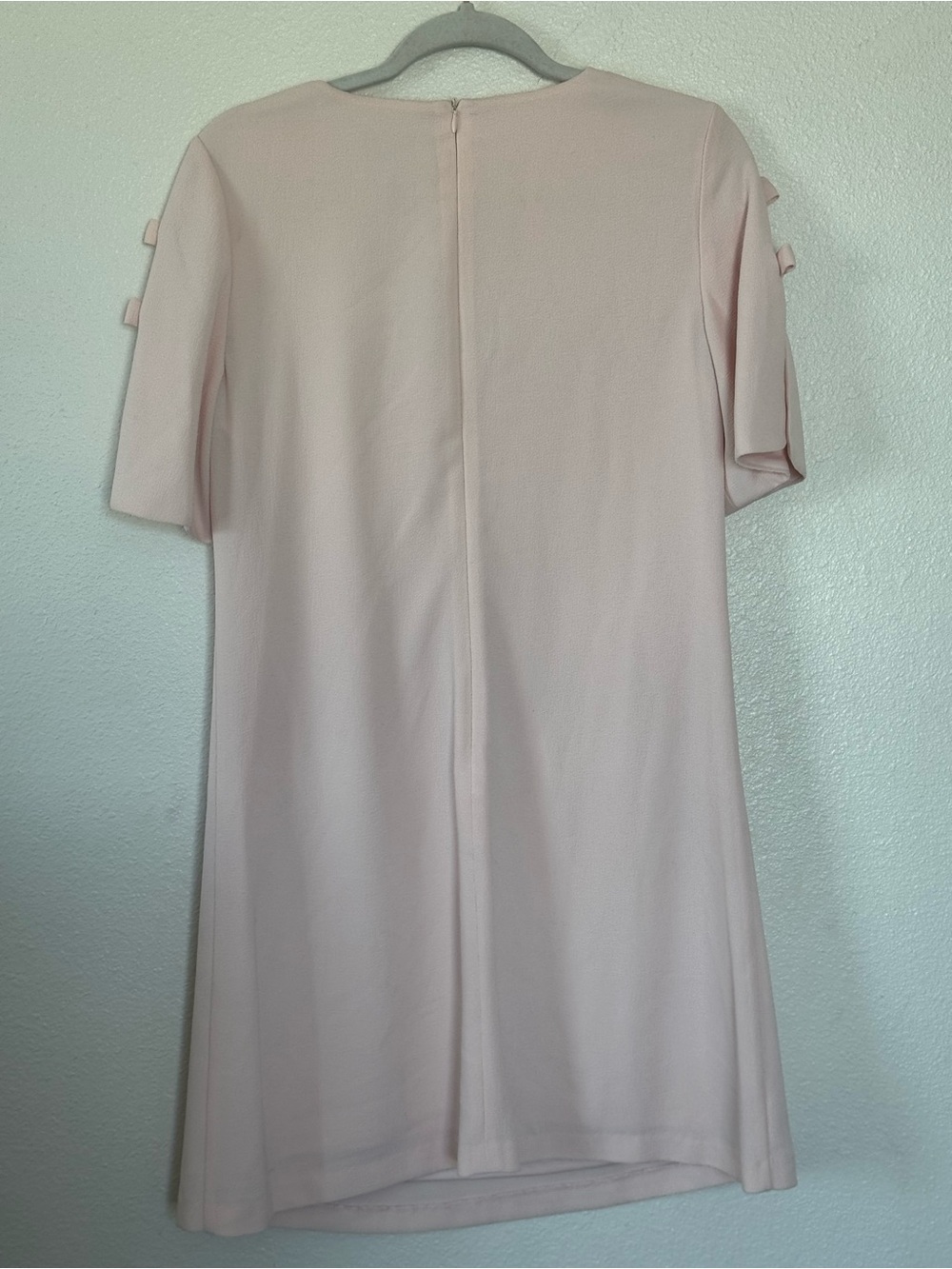 VINCE CAMUTO BLUSH PINK SHIFT DRESS BOW SLEEVES SHORT SLEEVES SIZE 6 NEW $128 - Picture 5 of 10
